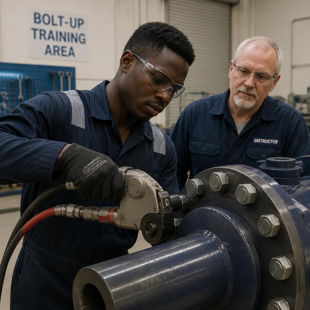 Hands-on training on real equipment